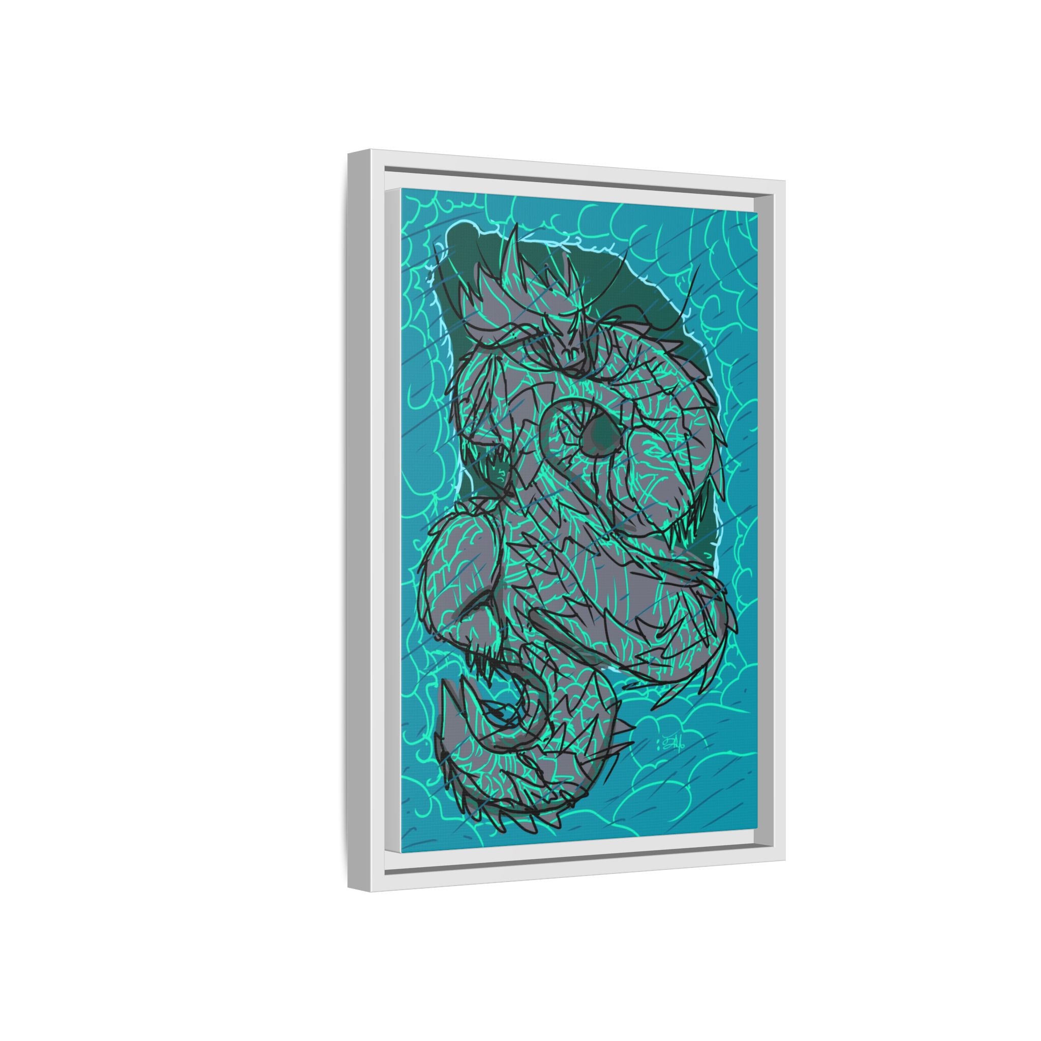 Jade Storm Serpent 

Matte Canvas, Framed (Multi-color)