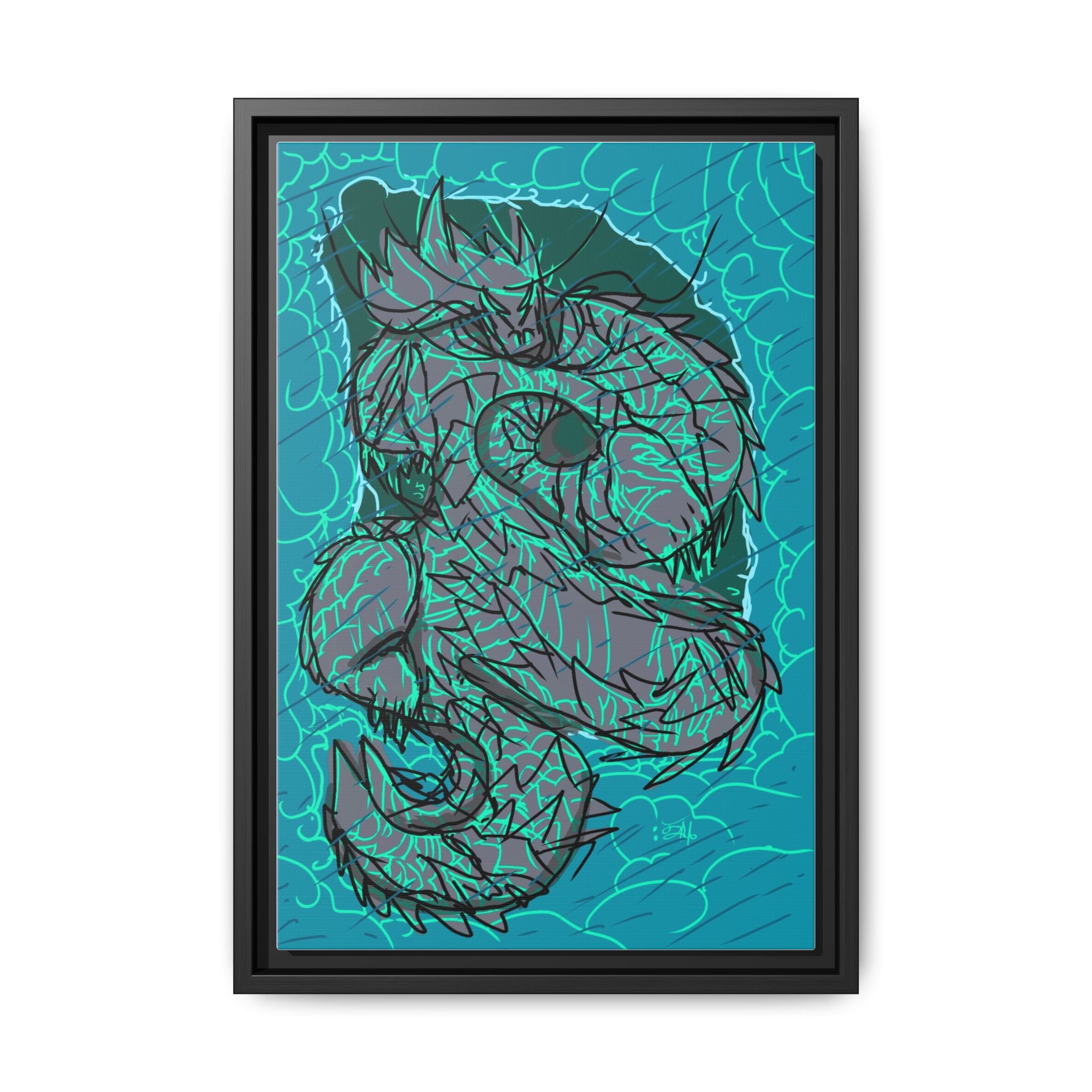 Jade Storm Serpent 

Matte Canvas, Framed (Multi-color)