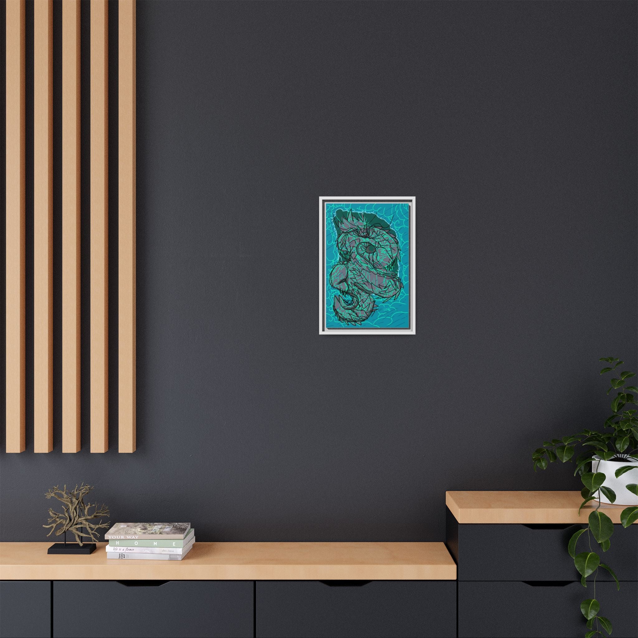 Jade Storm Serpent 

Matte Canvas, Framed (Multi-color)