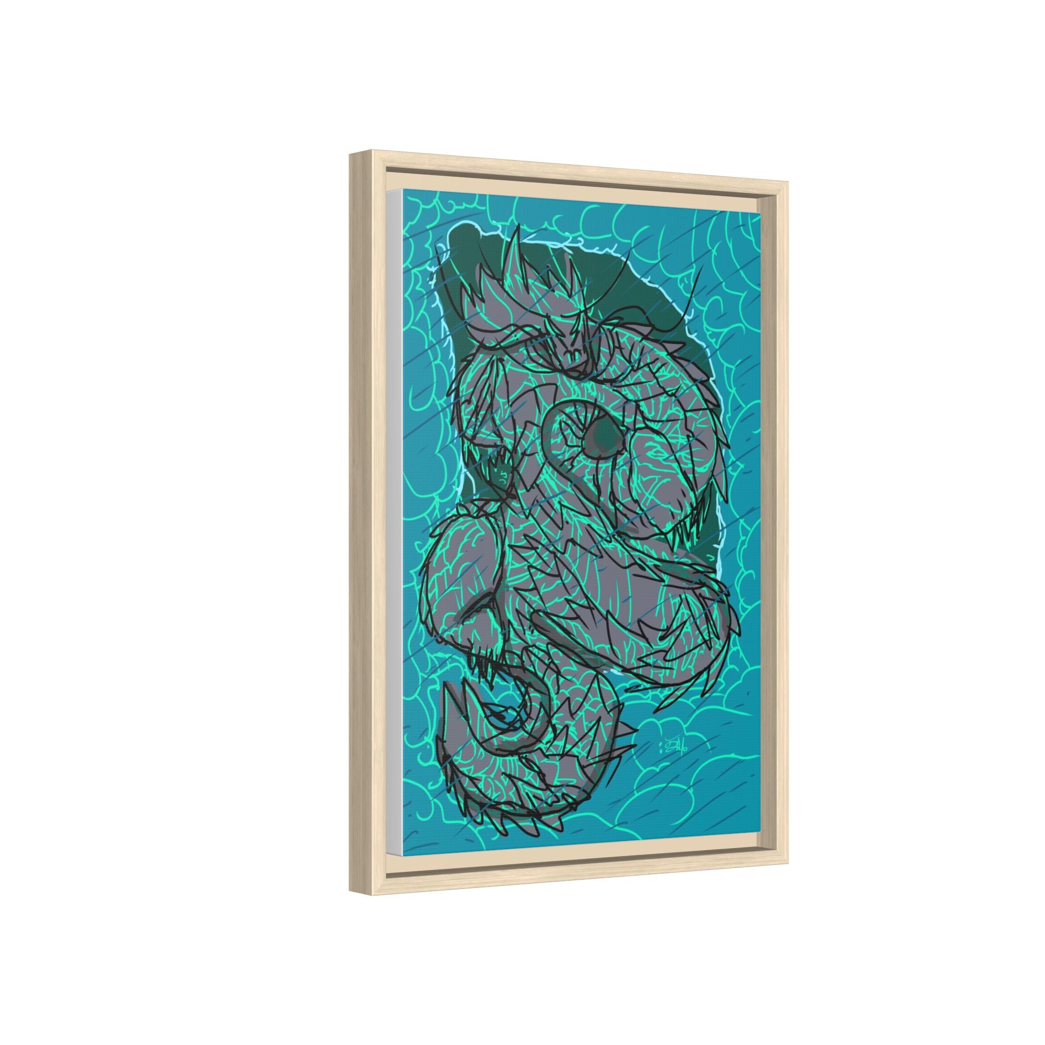 Jade Storm Serpent 

Matte Canvas, Framed (Multi-color)
