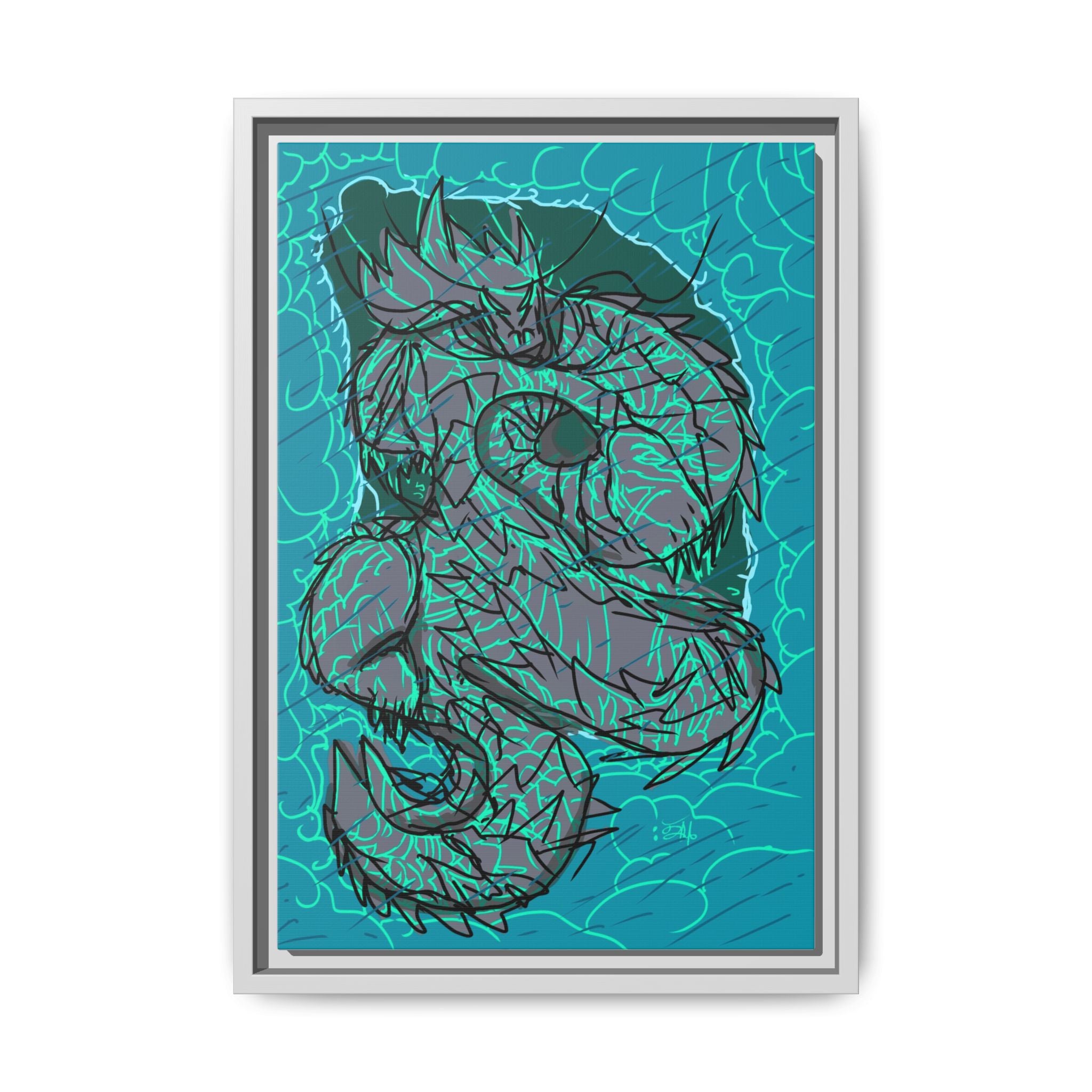 Jade Storm Serpent 

Matte Canvas, Framed (Multi-color)