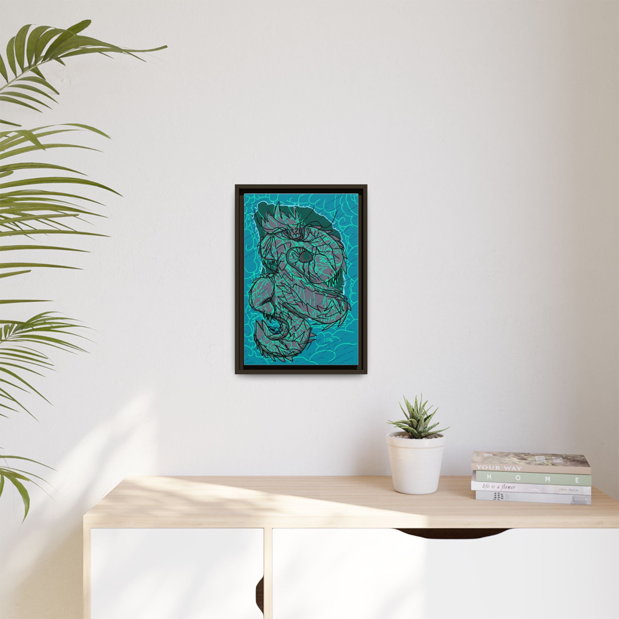 Jade Storm Serpent 

Matte Canvas, Framed (Multi-color)