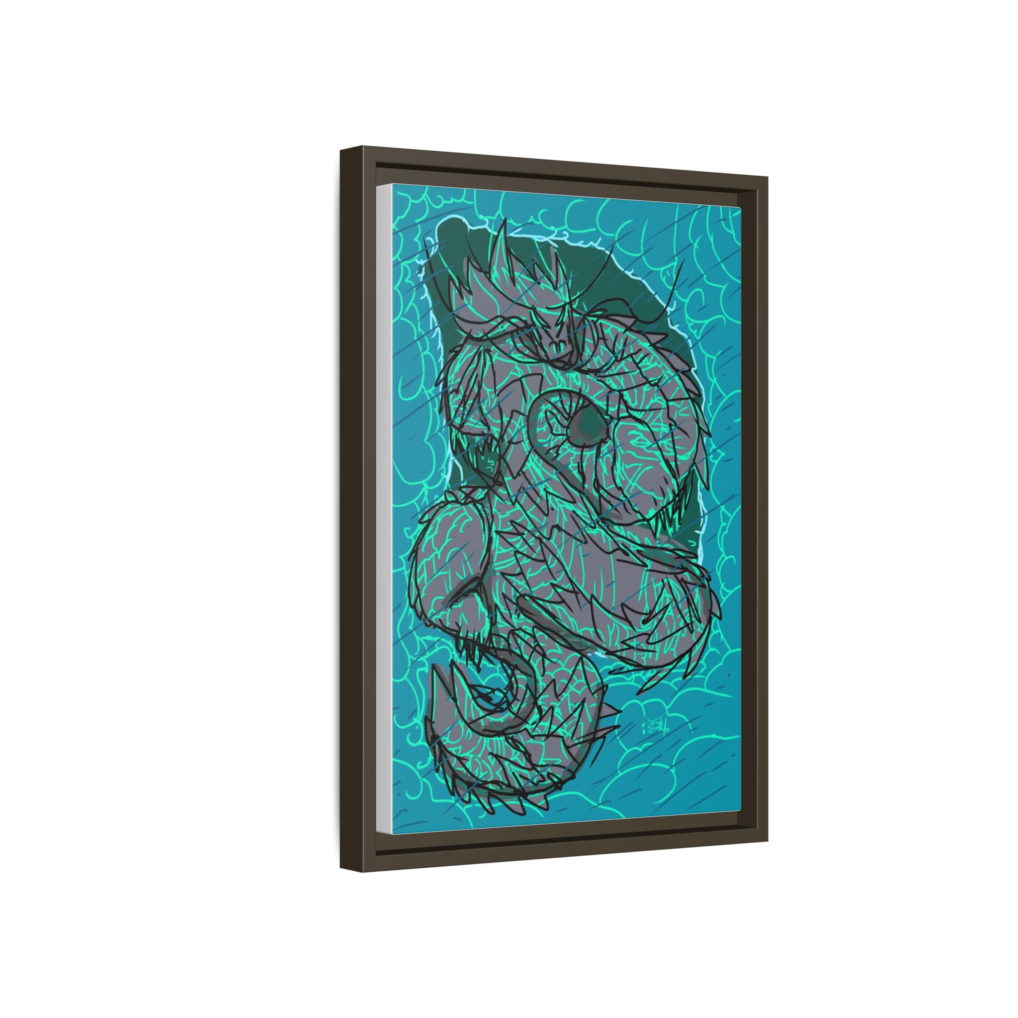 Jade Storm Serpent 

Matte Canvas, Framed (Multi-color)