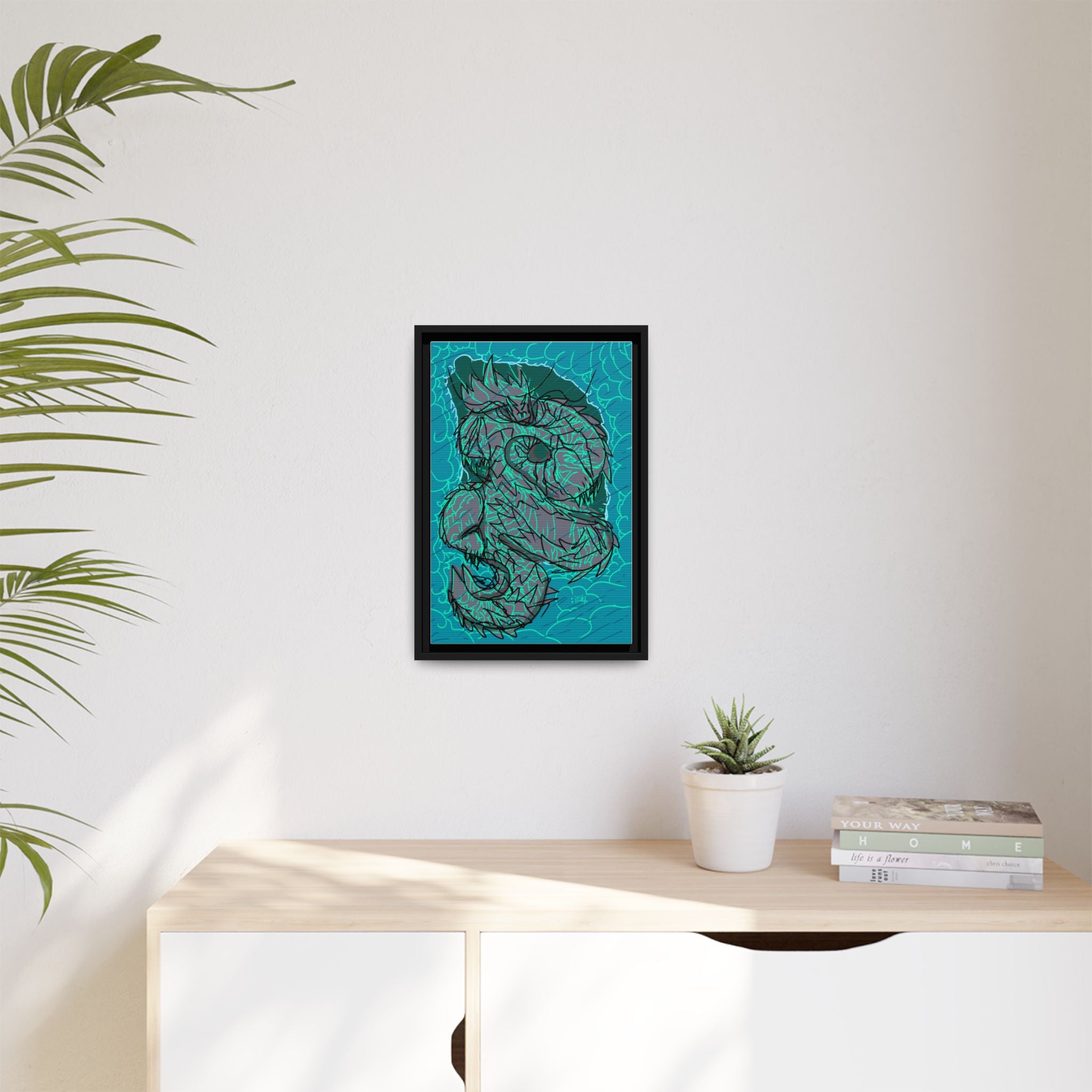 Jade Storm Serpent 

Matte Canvas, Framed (Multi-color)