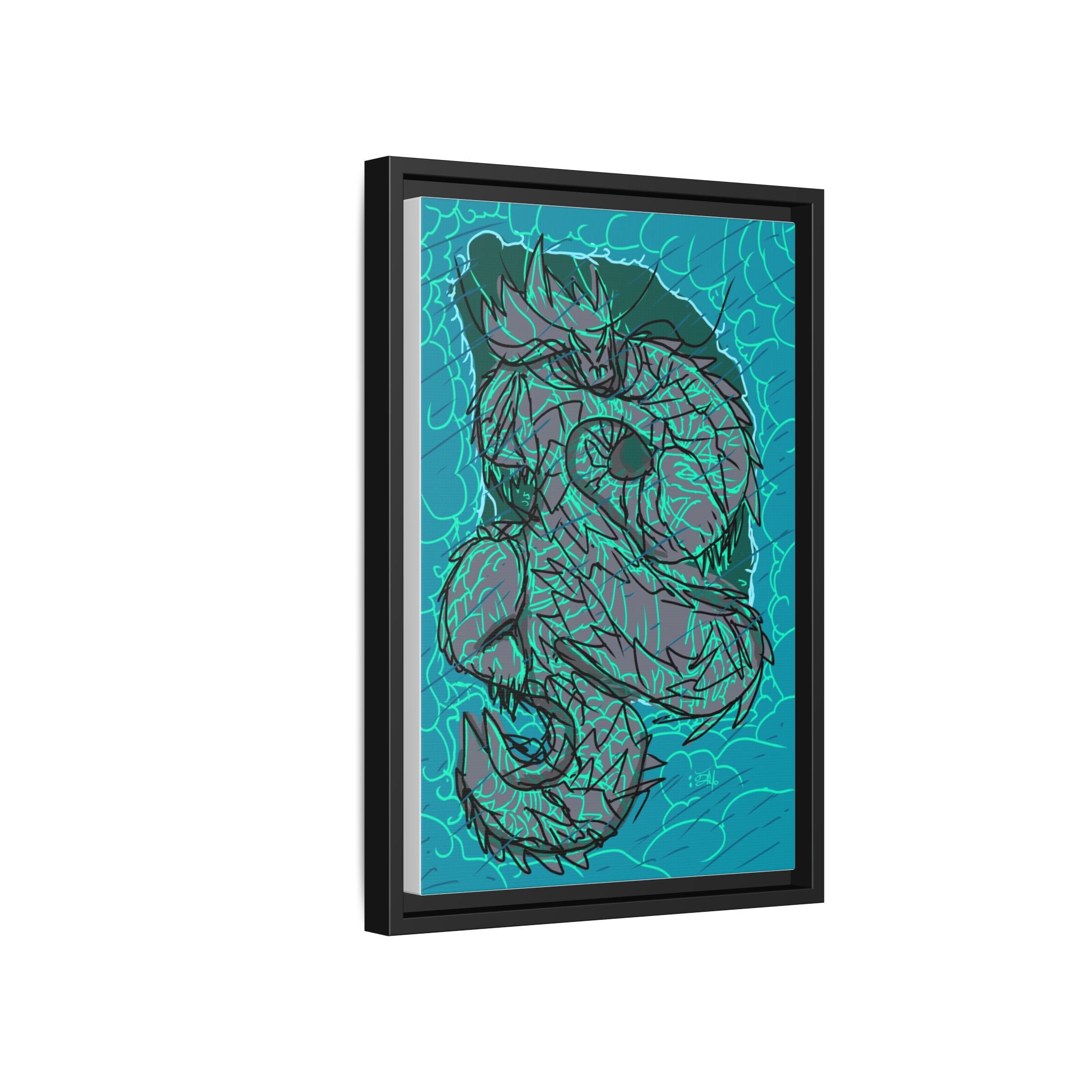 Jade Storm Serpent 

Matte Canvas, Framed (Multi-color)